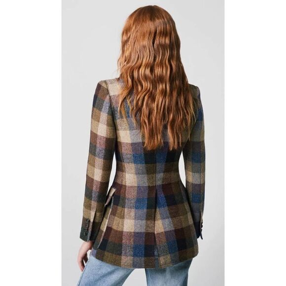 smythe birkin wool blazer peri lumberjack check US2 - Picture 6 of 12